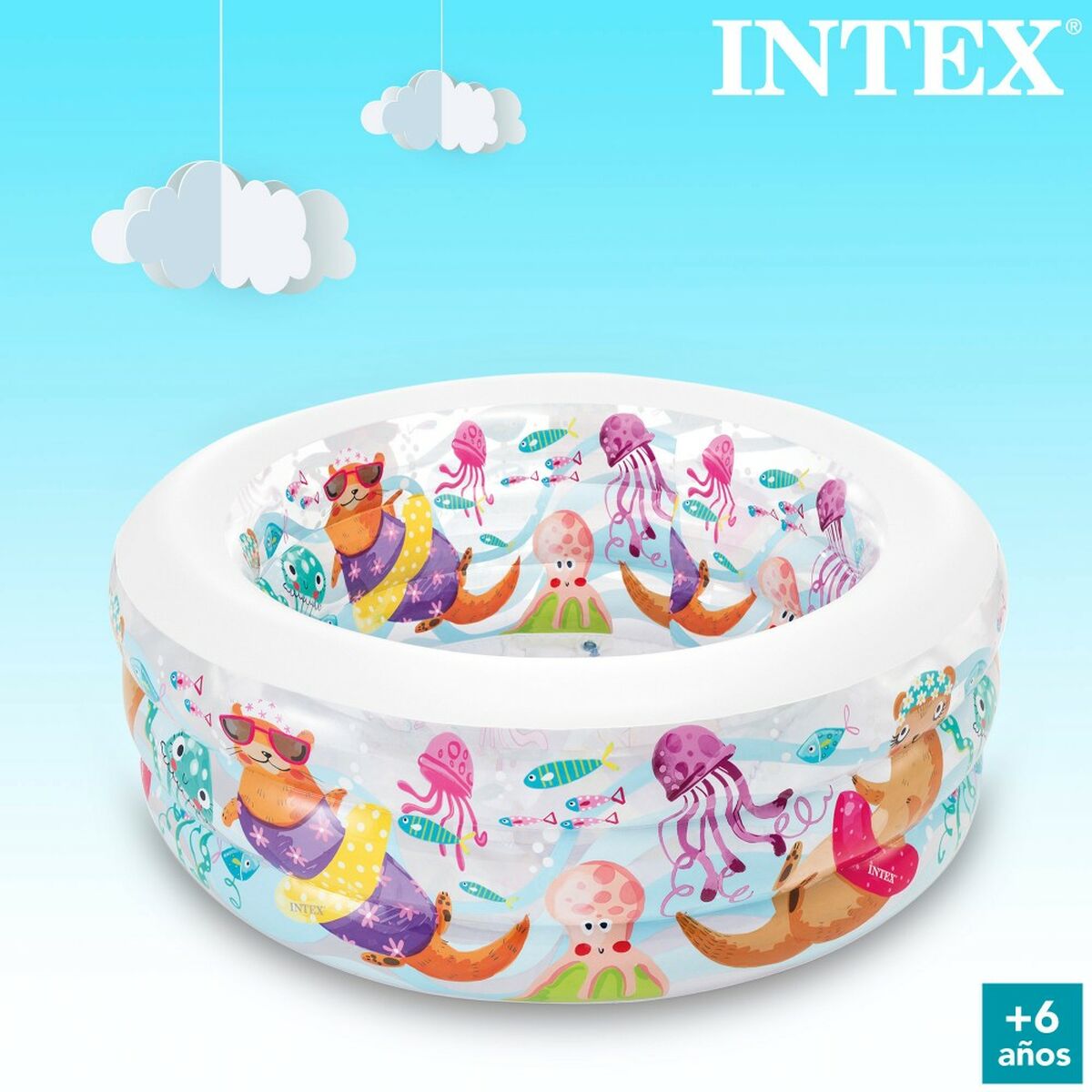Детские надувное кресло Intex Водолей 360 L 152 x 56 x 152 cm (3 штук)-5