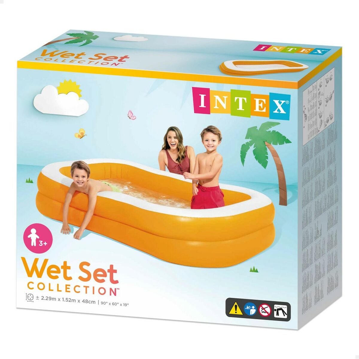 Надувной бассейн Intex Mandarin Оранжевый 600 L 229 x 48 x 152 cm (3 штук)-4