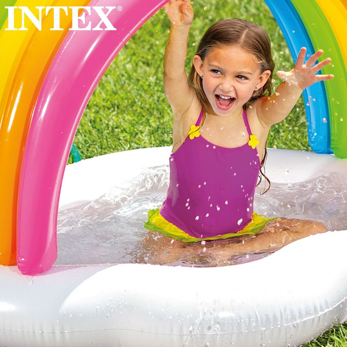Детские надувное кресло Intex Радужная 84 L 119 x 84 x 94 cm (6 штук)-4
