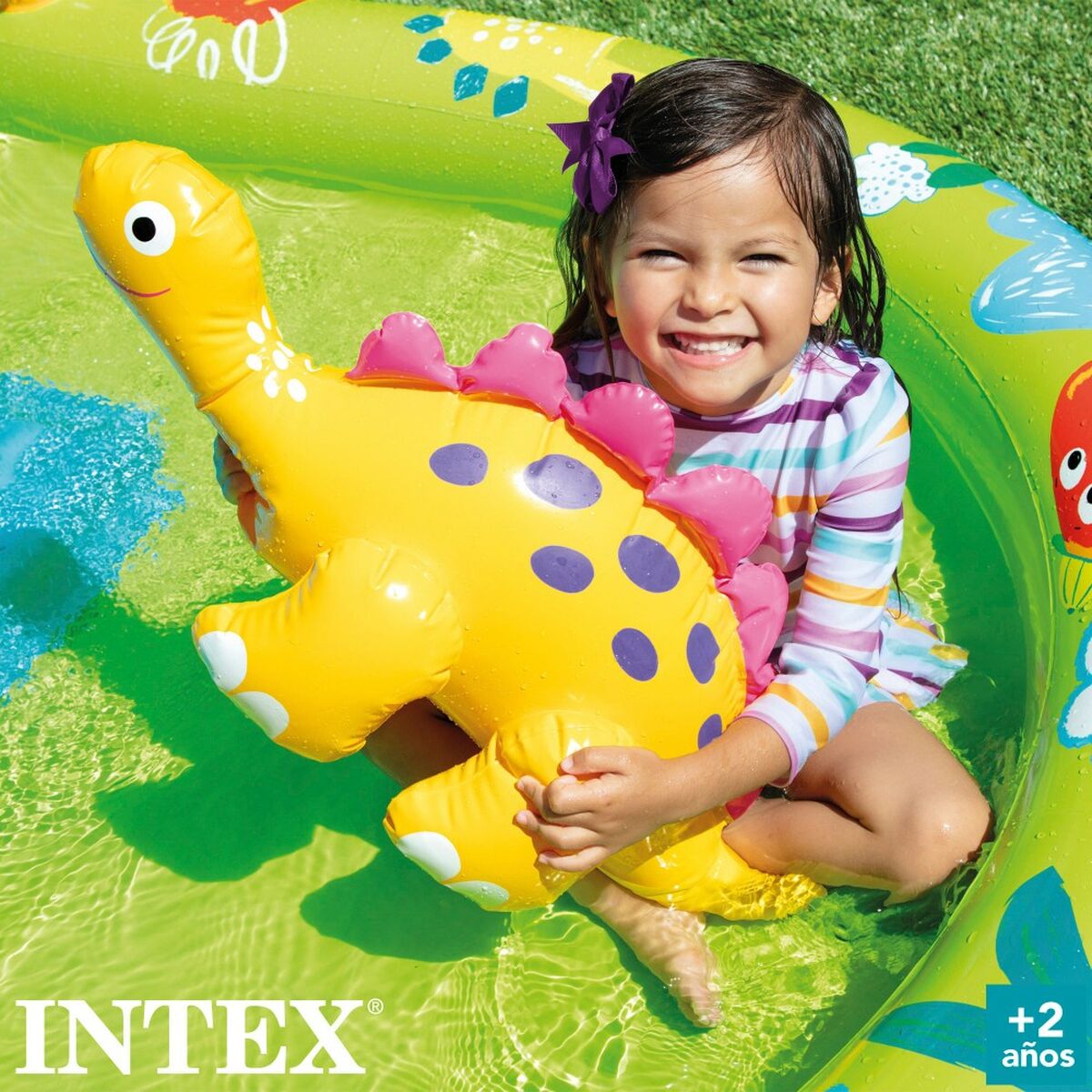 Детские надувное кресло Intex Игровая площадка динозавры 191 x 58 x 152 cm (3 штук)-5