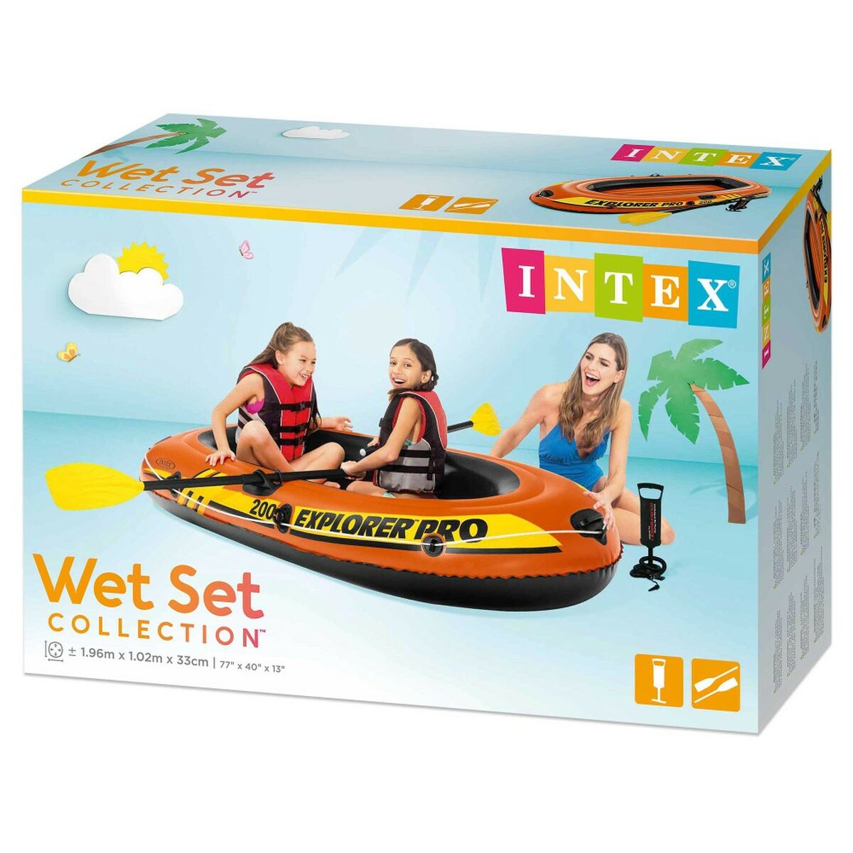Надувная лодка Intex Explorer Pro 200 3 штук 196 x 33 x 102 cm-5