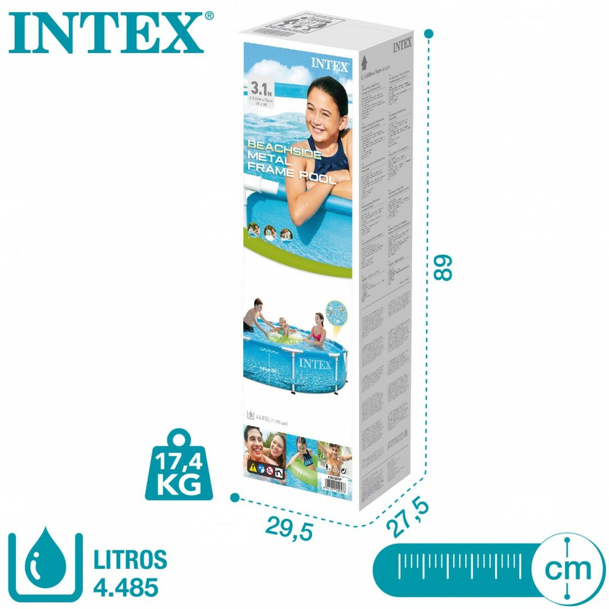 Бассейн Съемный Intex 305 x 76 x 305 cm-5
