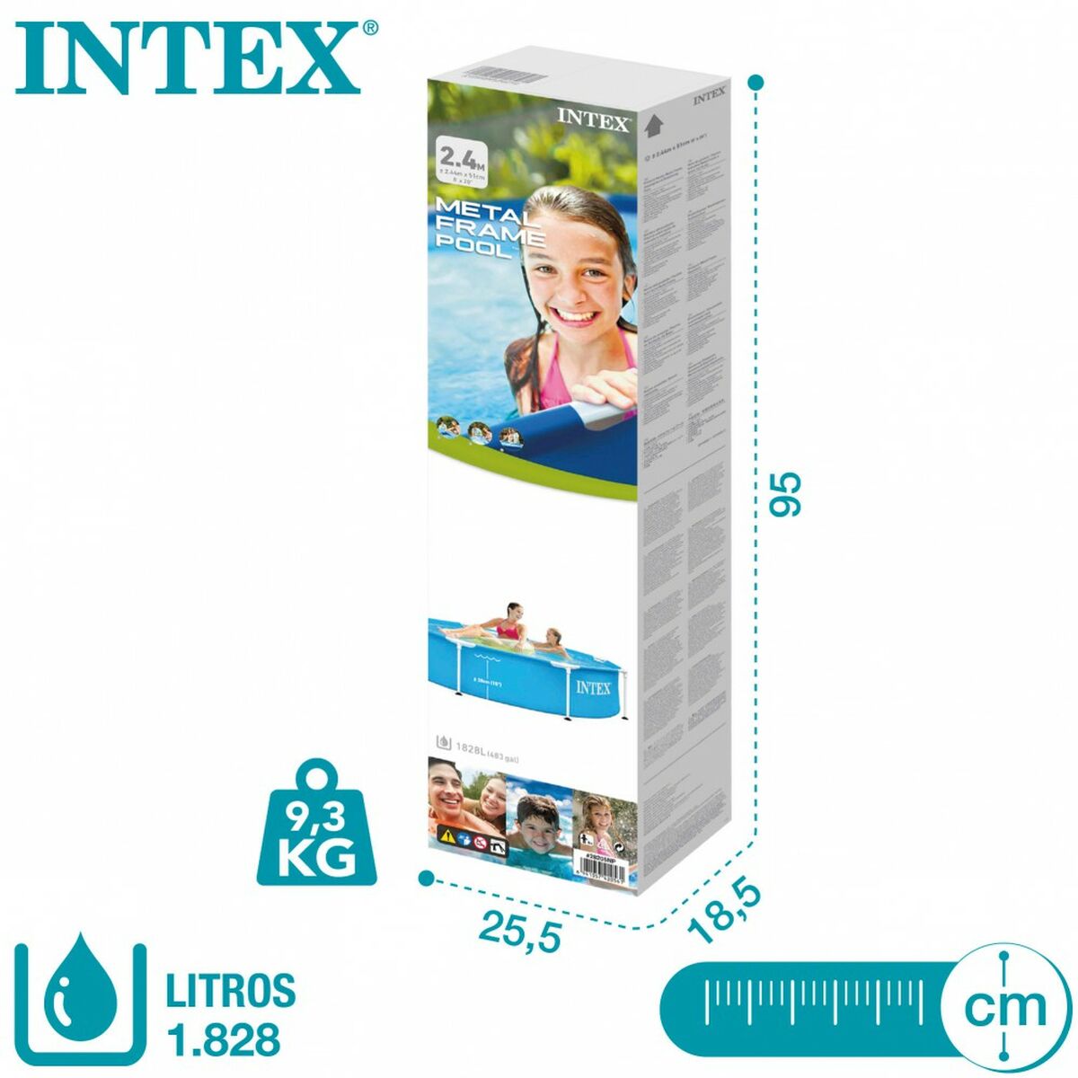 Бассейн Съемный Intex 28205NP 244 x 51 x 244 cm 1828 L-6