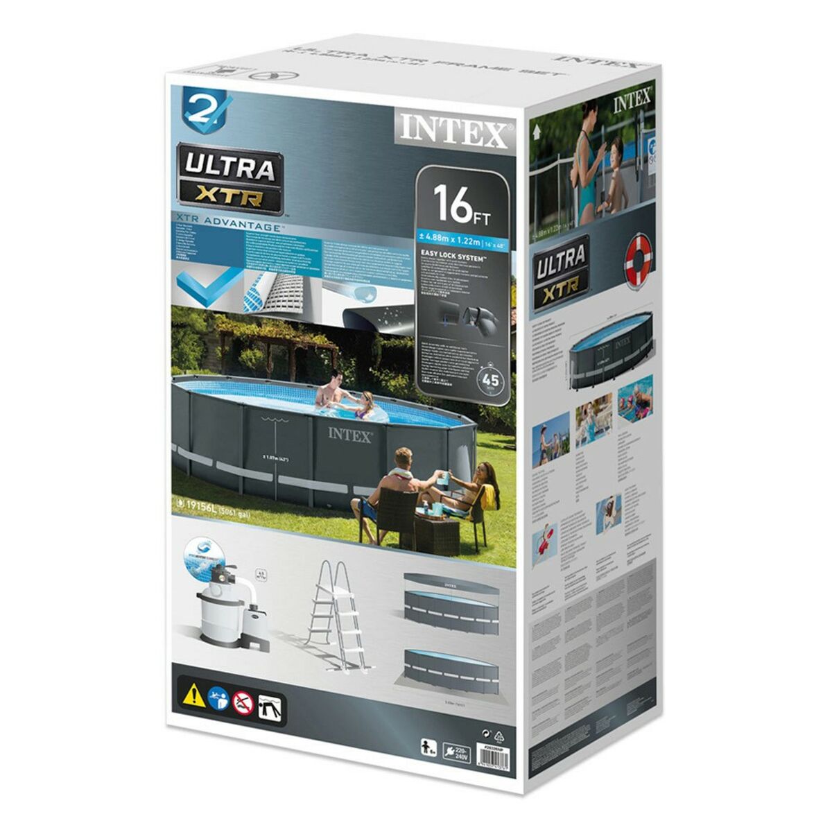 Бассейн Съемный Intex 488 x 122 x 488 cm-2