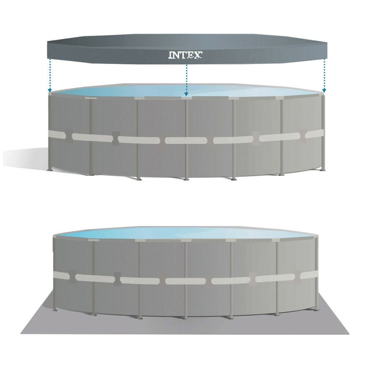 Бассейн Съемный Intex 488 x 122 x 488 cm-3