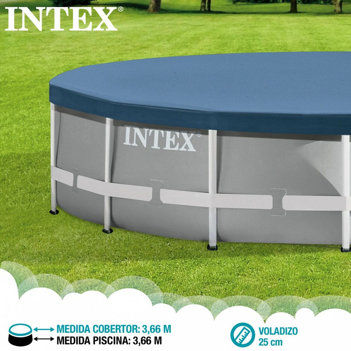 Покрытия для бассейнов Intex 28031 METAL FRAME 366 x 25 x 366 cm-5