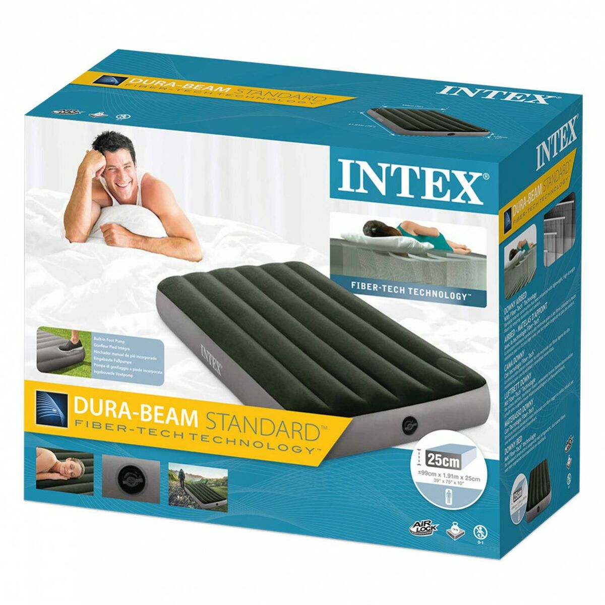 Intex Inflatable Mattress 99 x 25 x 191 cm (4 pieces)-4