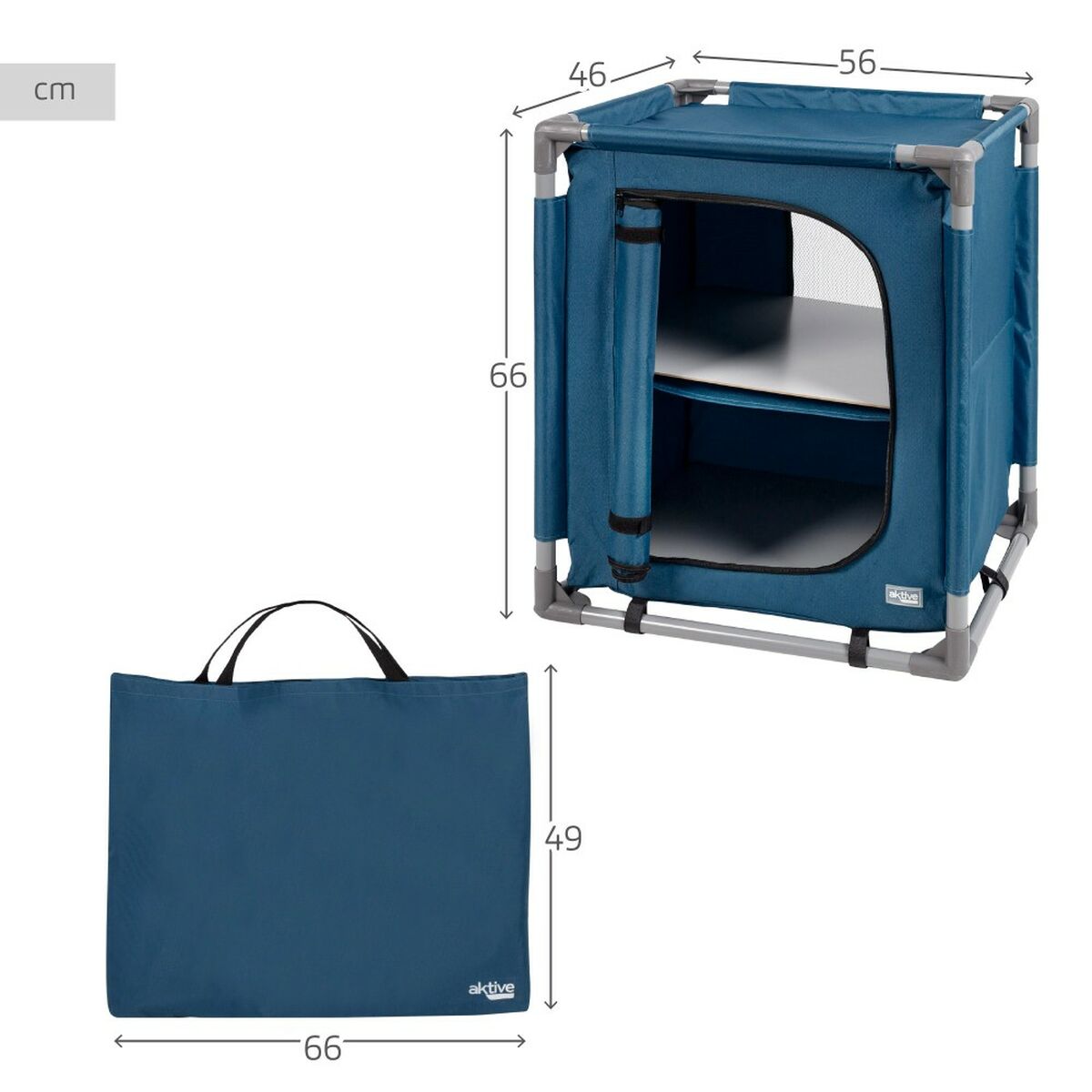 Шкаф для кемпинга Aktive Синий Складной 56 x 66 x 46 cm 2 штук-5