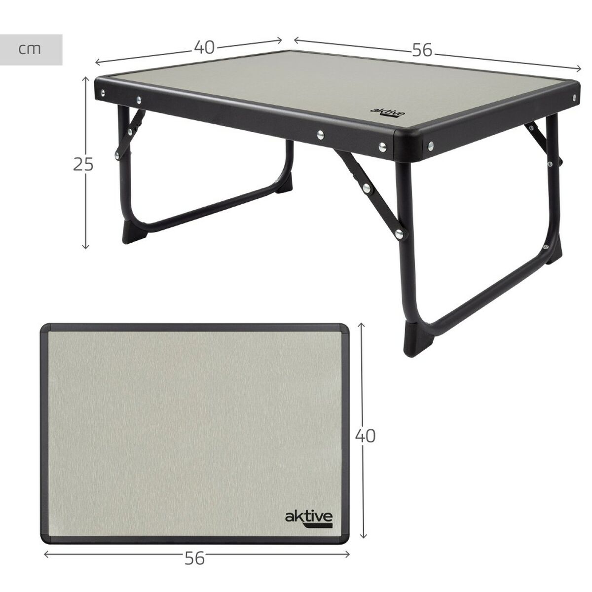 Складной стол Aktive Кемпинг Серый 56 x 25 x 40 cm (2 штук)-5
