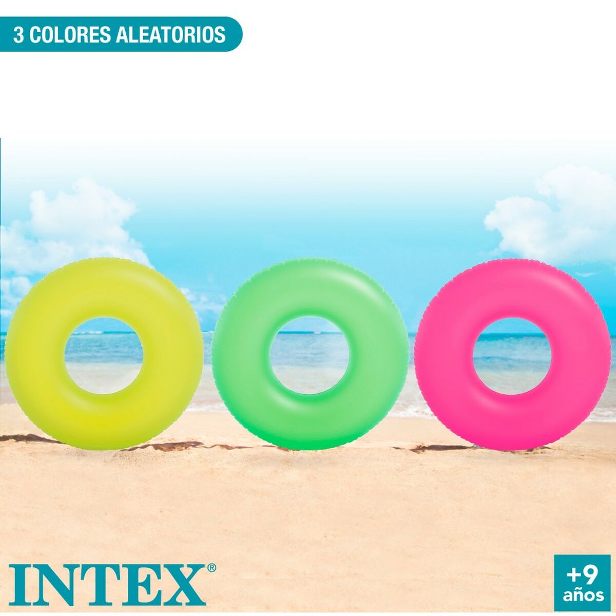 Надувной круг Пончик Intex Neon 91 x 91 cm (24 штук)-2