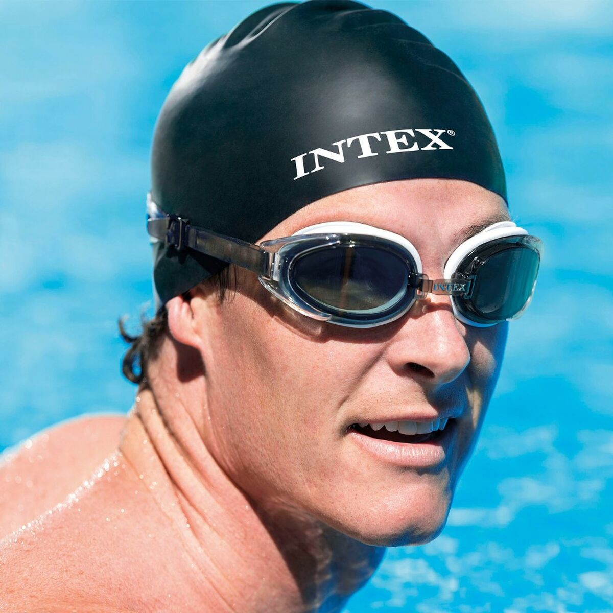 Шапочка для плавания Intex Один размер Силикон (24 штук)-4