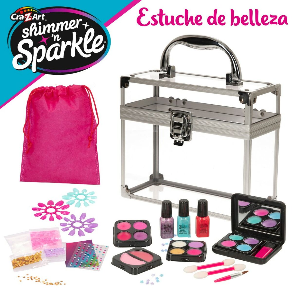 Детский набор для макияжа Cra-Z-Art Shimmer 'n Sparkle Glam & Go 19 x 16 x 8 cm 4 штук-3