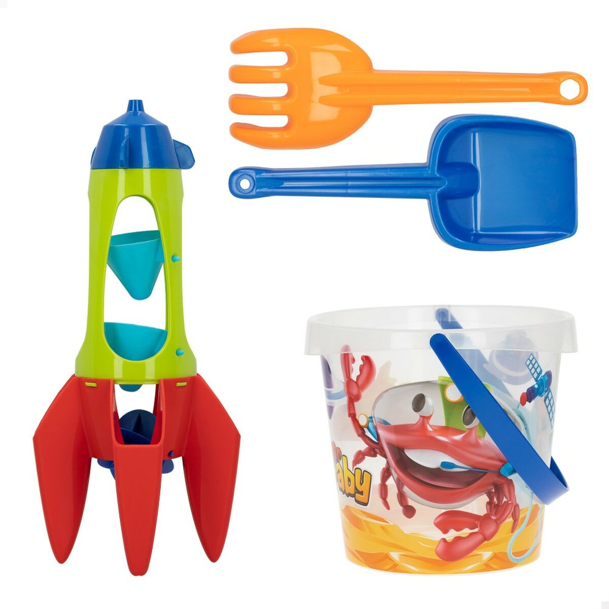 Набор пляжных игрушек Colorbaby Mr Craby Ø 18 cm полипропилен (16 штук)-2