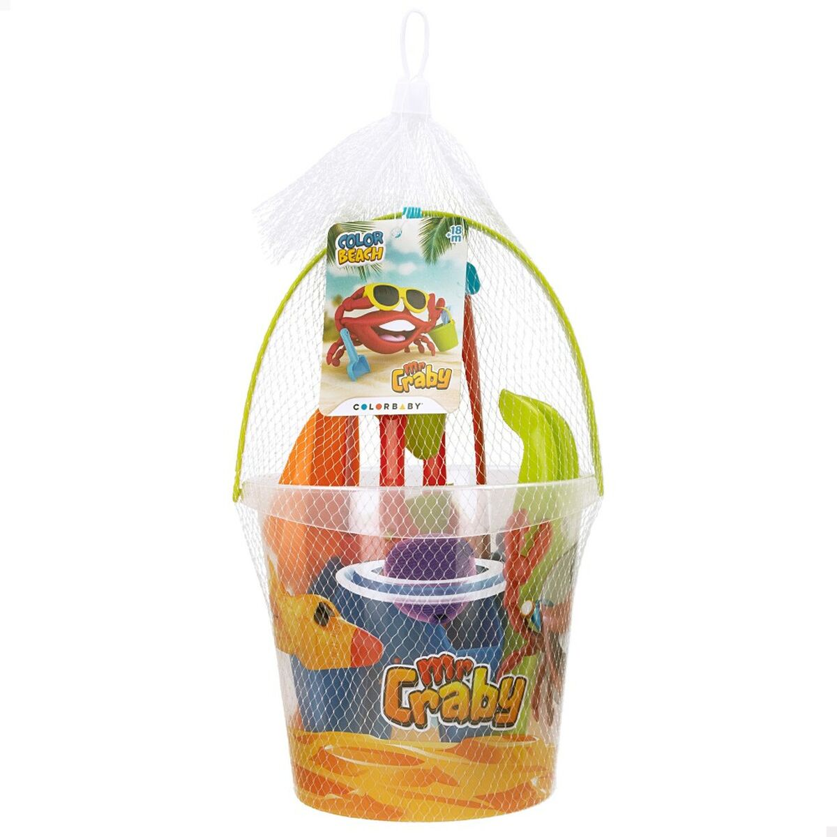 Набор пляжных игрушек Colorbaby Mr Craby Ø 18 cm полипропилен (16 штук)-3
