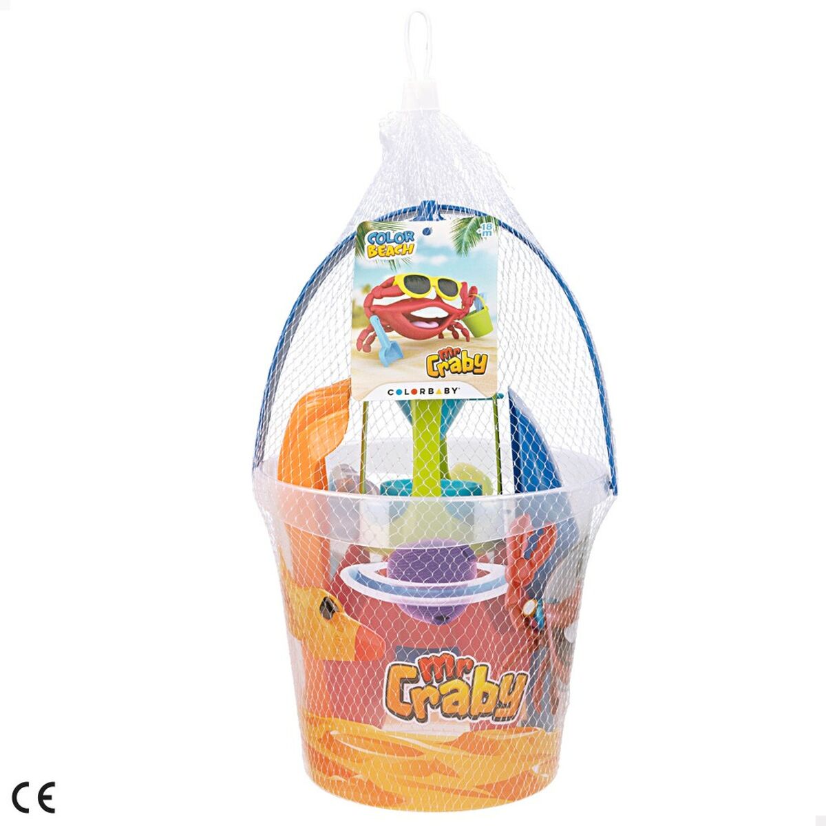 Набор пляжных игрушек Colorbaby Mr Craby Ø 18 cm полипропилен (16 штук)-4