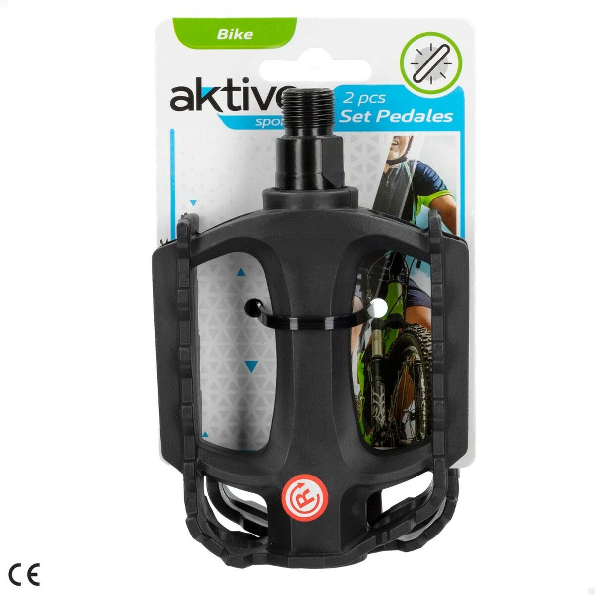 Педали Aktive 11 x 3 x 8 cm Велосипед 2 Предметы Чёрный 24 штук-5
