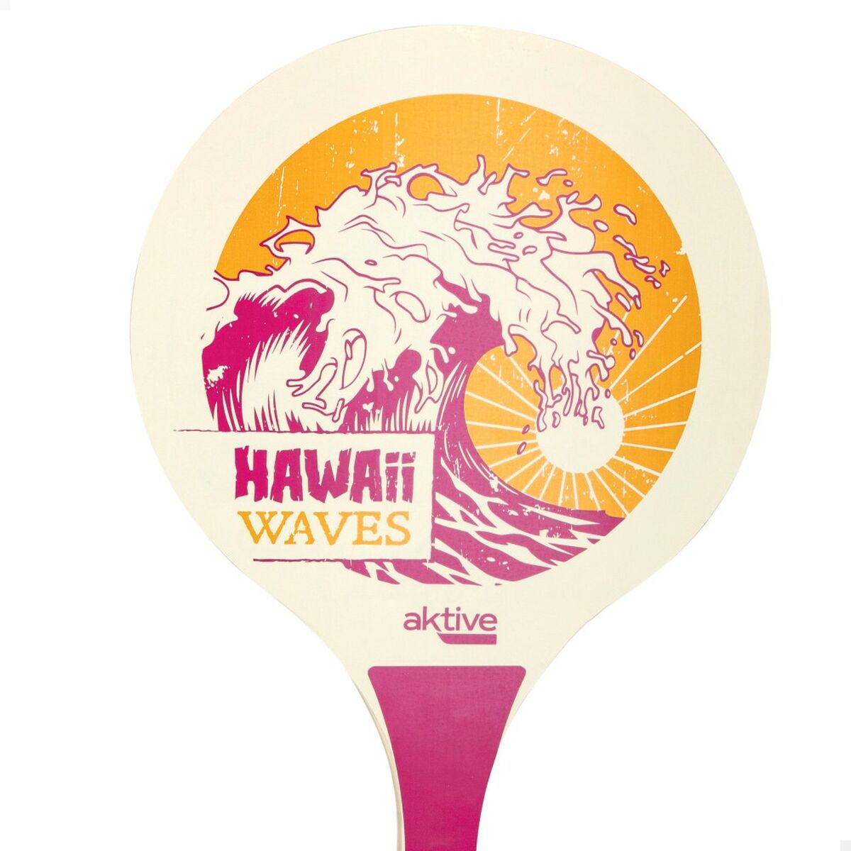Пляжные лопатки с мячом Aktive Hawai Деревянный 23,5 x 38 x 0,8 cm (12 штук)-3