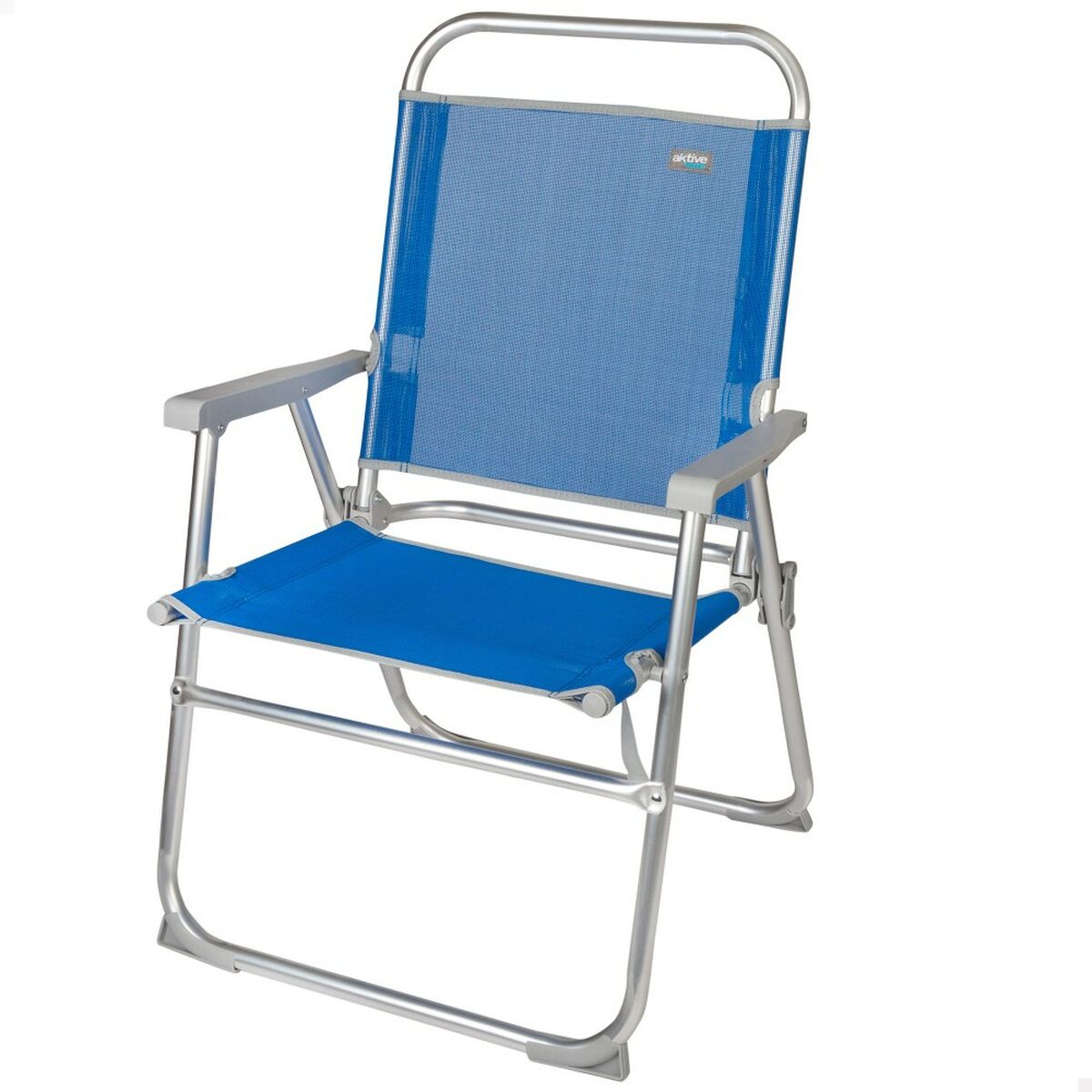 Пляжный стул Aktive Gomera Синий 48 x 88 x 50 cm Алюминий Складной (4 штук)-2