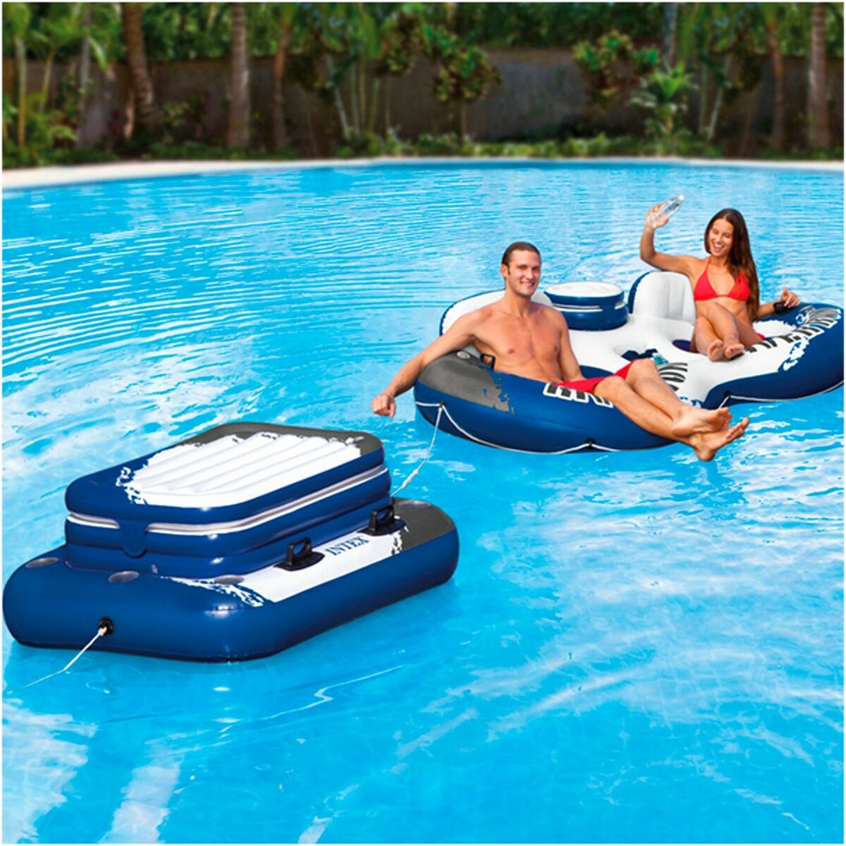 Надувной плавающий холодильник Intex Mega Chill II 122 x 97 x 122 cm (3 штук)-4