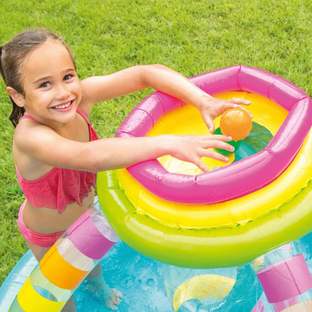 Детские надувное кресло Intex Радужная 374 L 295 x 109 x 191 cm (2 штук)-4