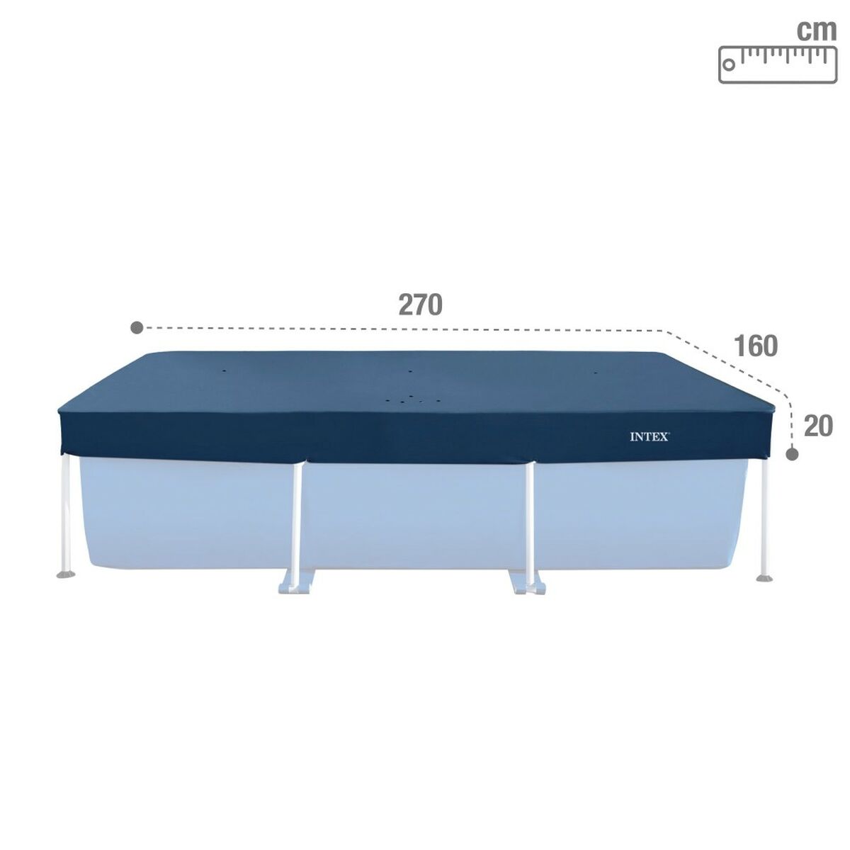 Покрытия для бассейнов Intex Тёмно Синий 260 x 30 x 160 cm Прямоугольный (6 штук)-4