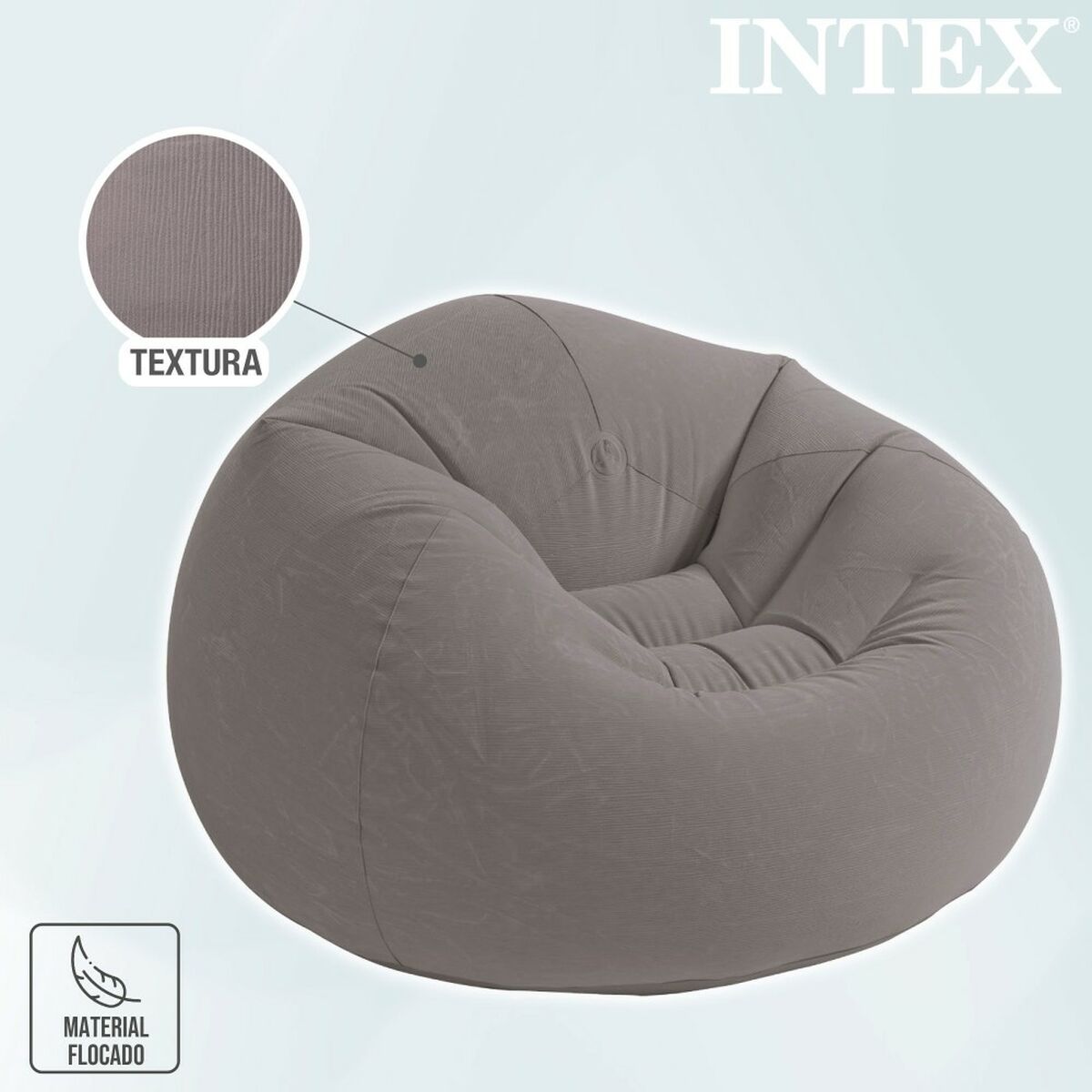 Надувное кресло Intex Серый 107 x 69 x 104 cm (6 штук)-2