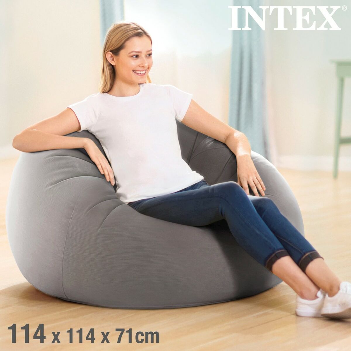 Надувное кресло Intex Серый 107 x 69 x 104 cm (6 штук)-3
