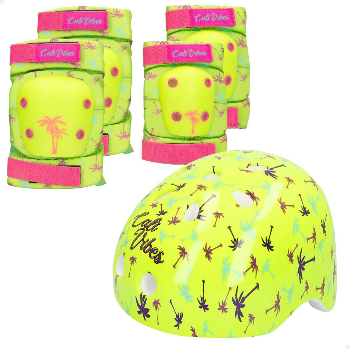 Спортивный защитный набор Colorbaby Neon Cali Vibes Жёлтый (4 штук)-2
