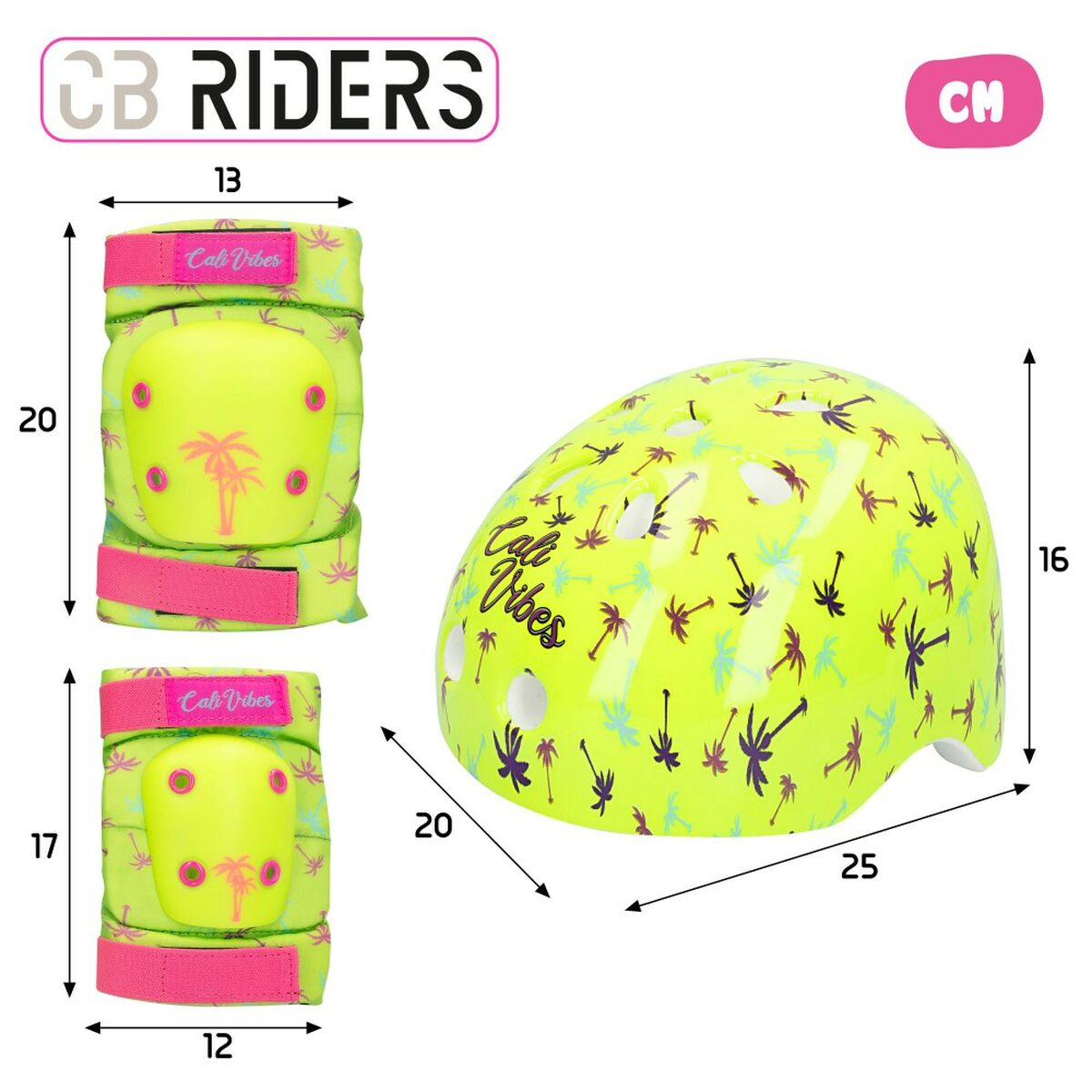 Спортивный защитный набор Colorbaby Neon Cali Vibes Жёлтый (4 штук)-5