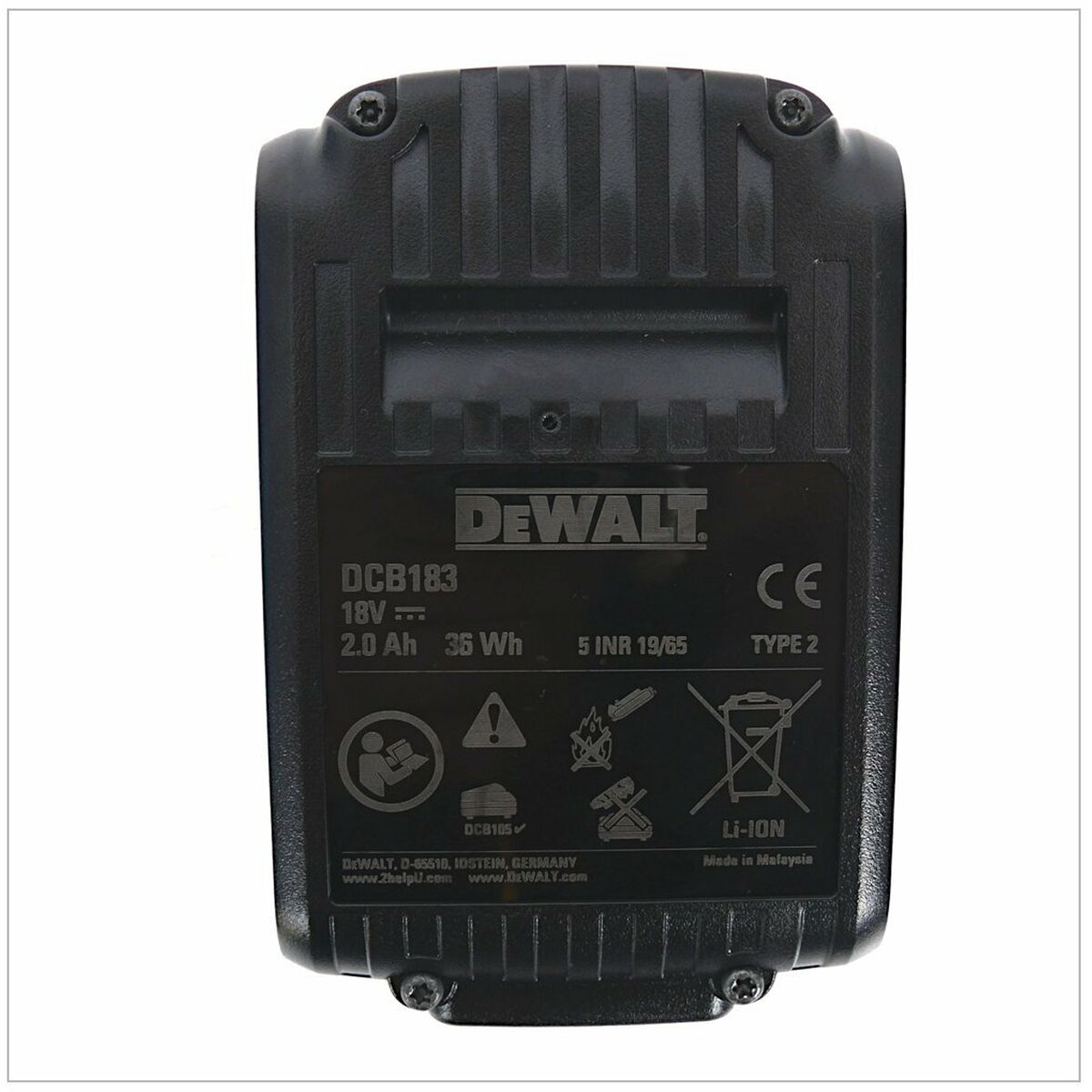 Литиевый аккумулятор Dewalt DCB183 Литиевый аккумулятор 18 V Литиевая батарейка-7