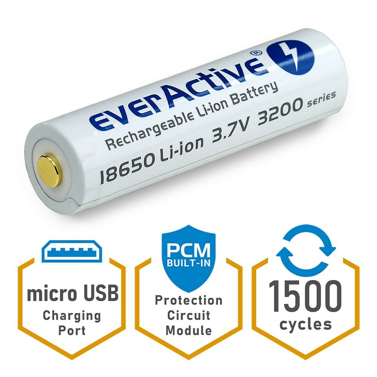 Аккумуляторная батарейка EverActive FWEV1865032MBOX 3200 mAh 3,7 V 18650-3