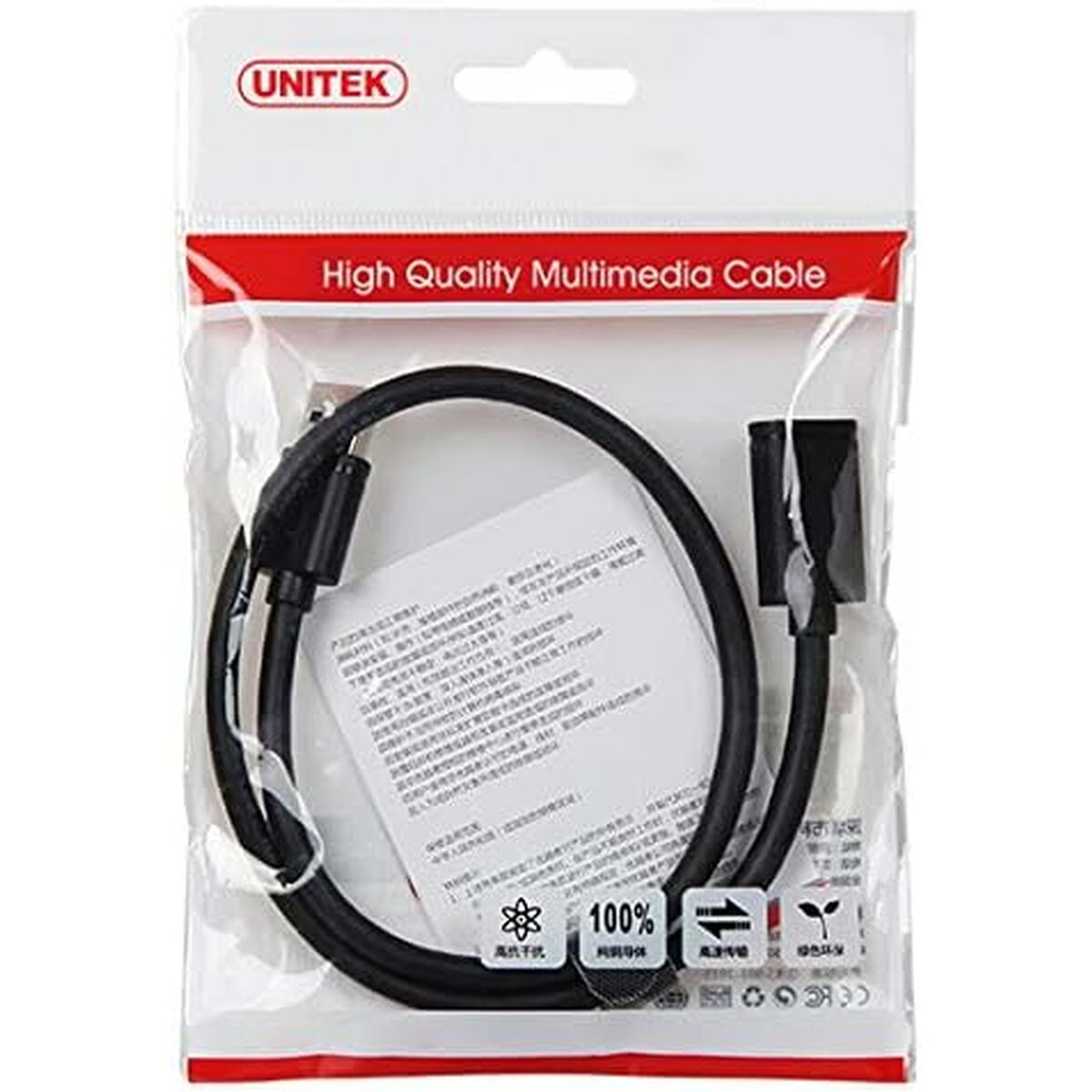 USB-кабель Unitek Y-C459GBK Папа/Мама Чёрный 2 m-2