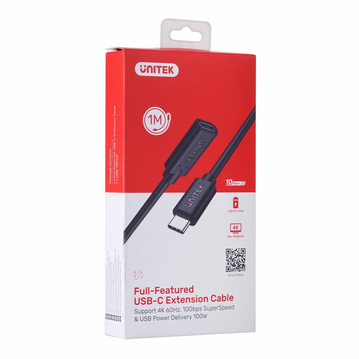 Кабель USB C Unitek C14086BK-1M Чёрный 1 m-2