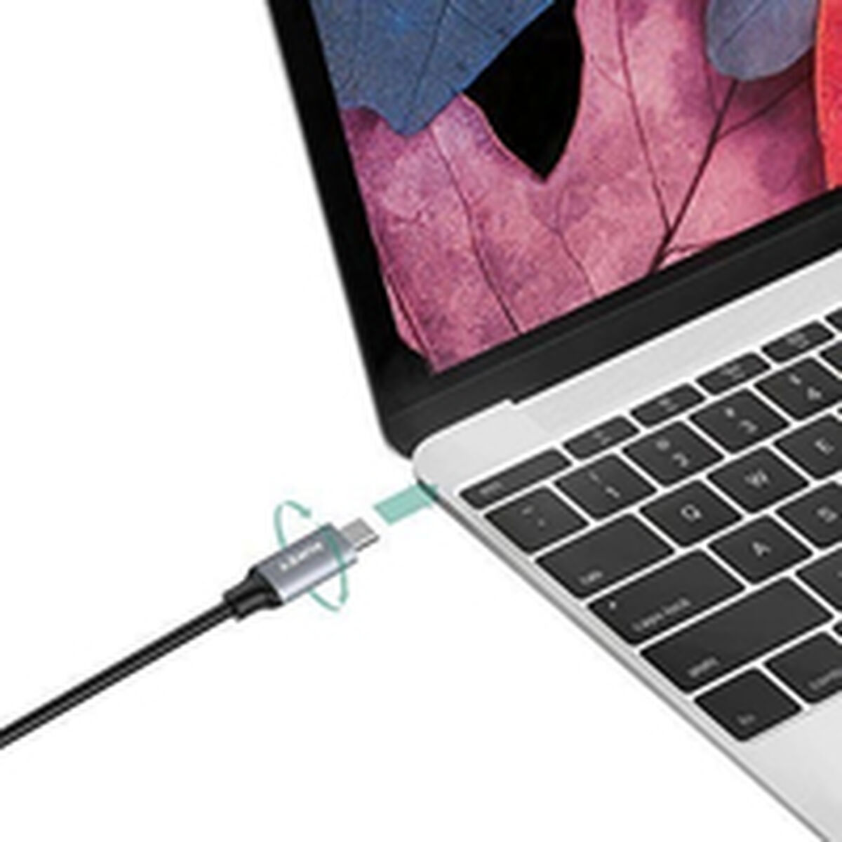 Кабель USB C Aukey CB-CD5 Чёрный Черный/Серый 1 m-2