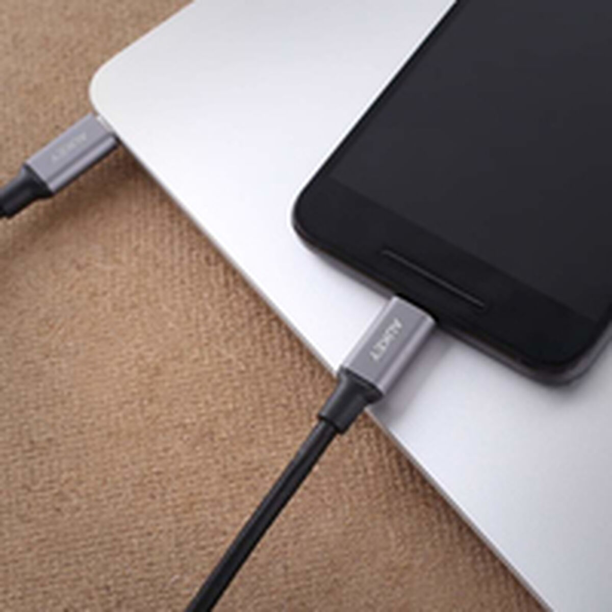 Кабель USB C Aukey CB-CD5 Чёрный Черный/Серый 1 m-8