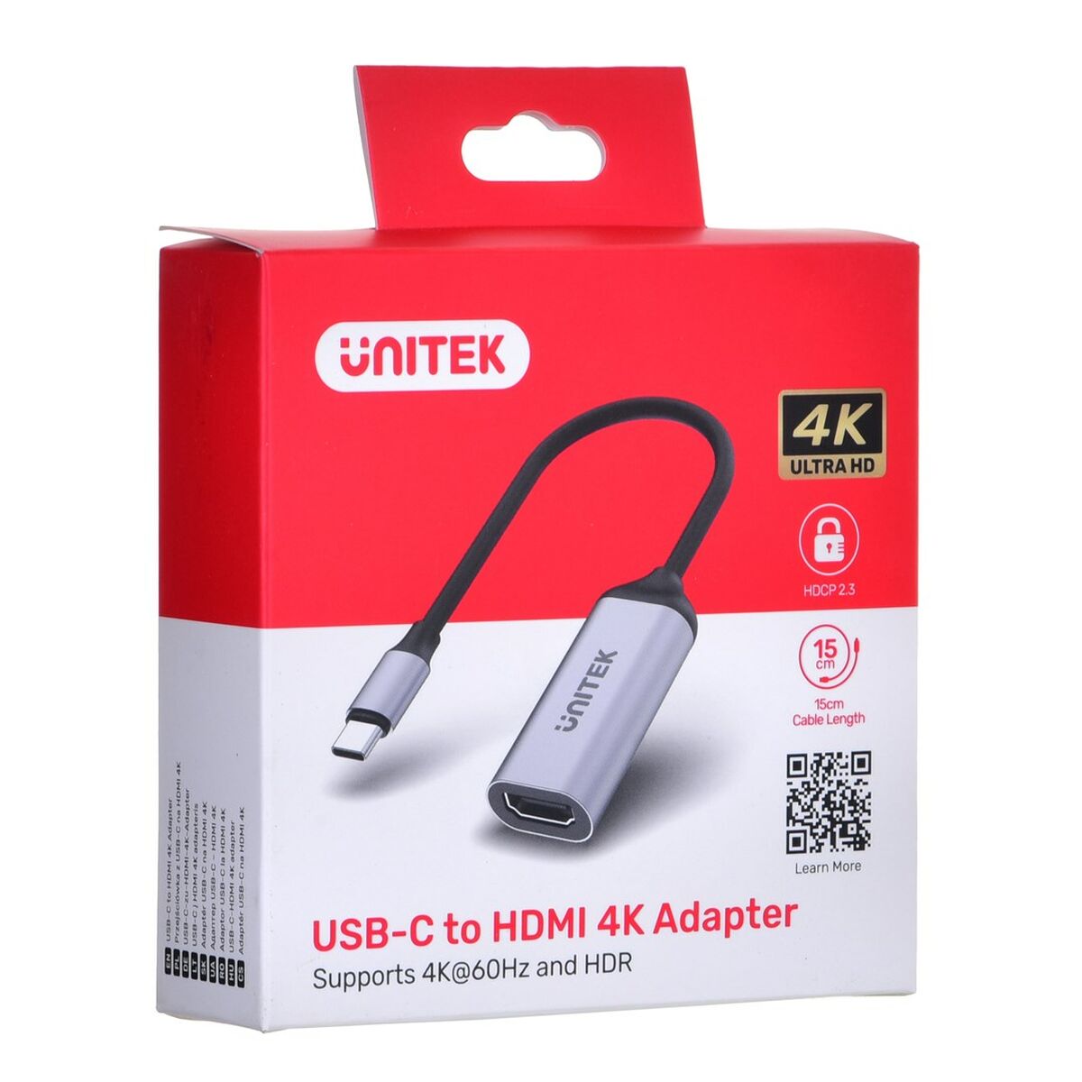 Кабель USB-C — HDMI Unitek V1420A Чёрный 15 cm-5