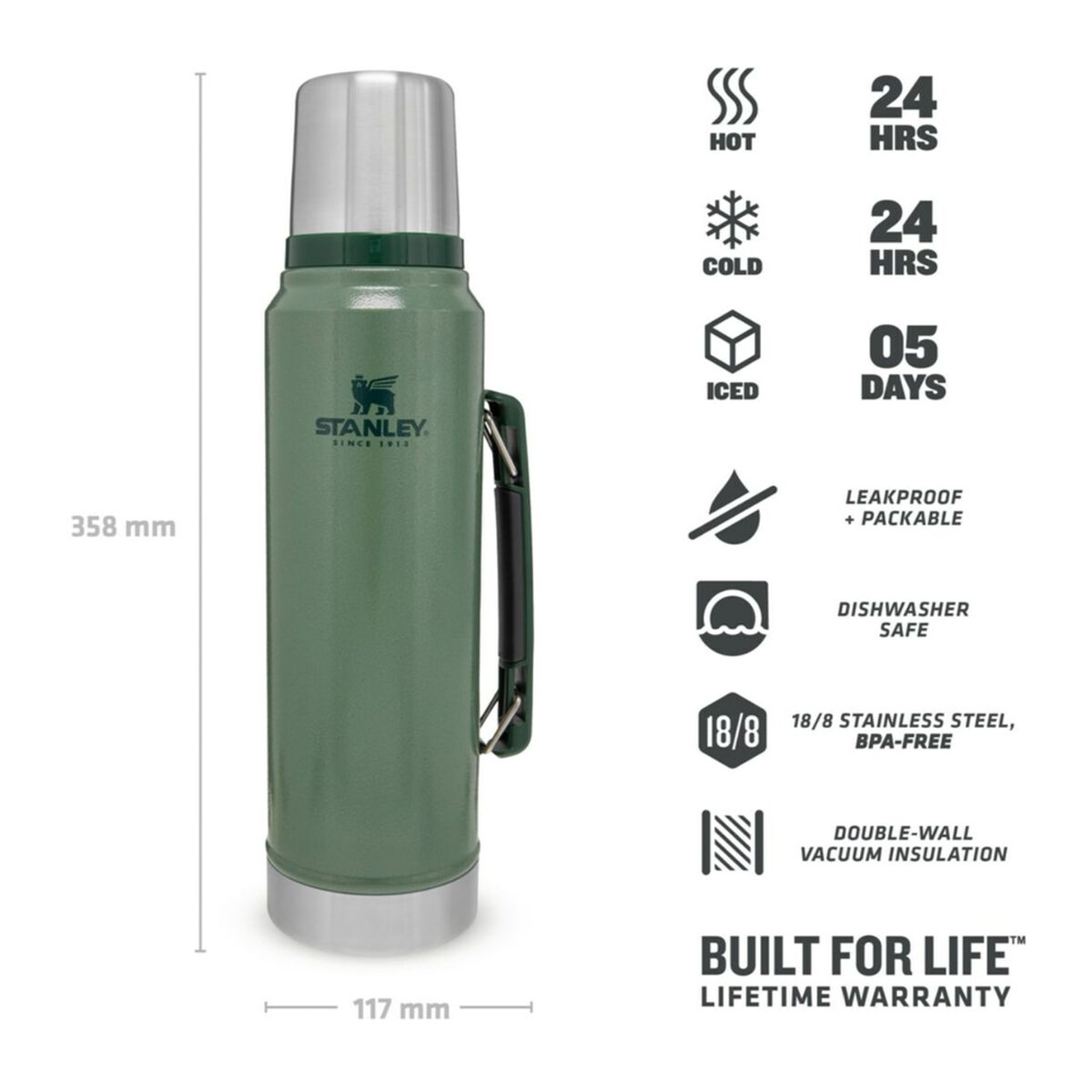 Tepmoc Stanley 10-08266-001 Зеленый Нержавеющая сталь 1 L-2