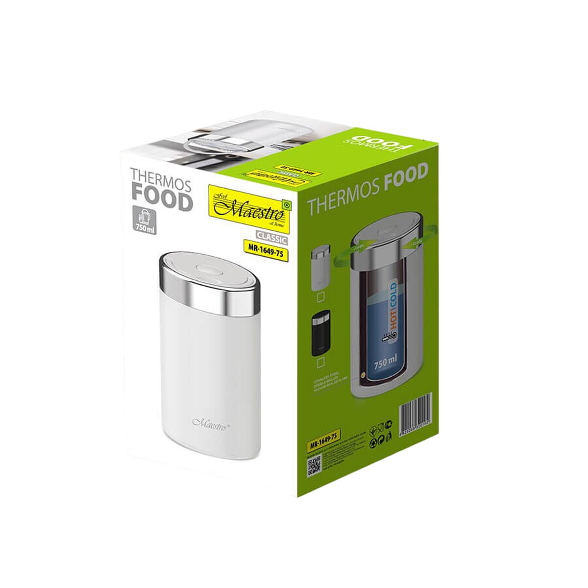 Tepmoc Feel Maestro MR-1649-75-WHITE Белый Нержавеющая сталь 750 ml-2