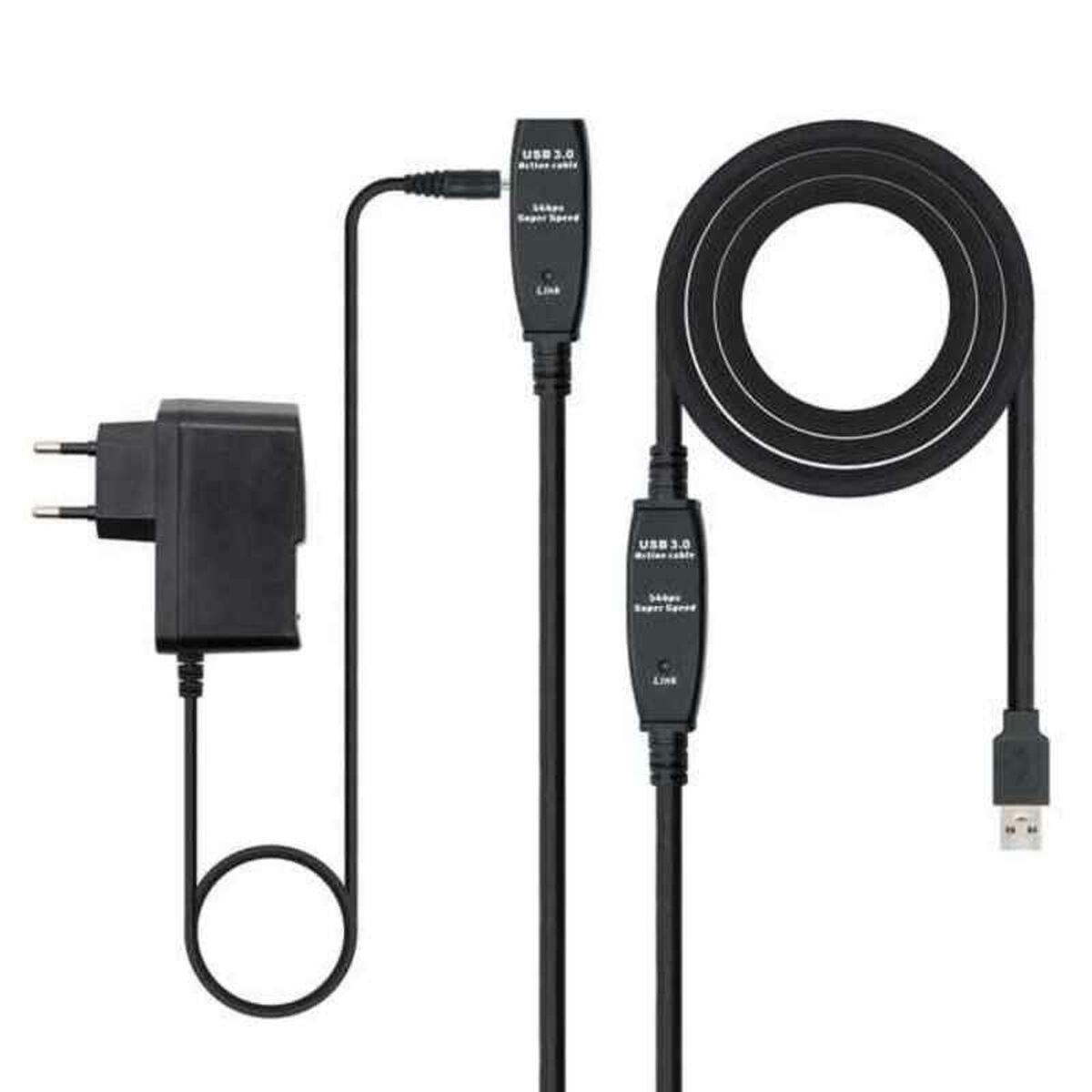 Удлинительный USB-кабель TooQ 10.01.0313 Чёрный 15 m 5 Gbps-3