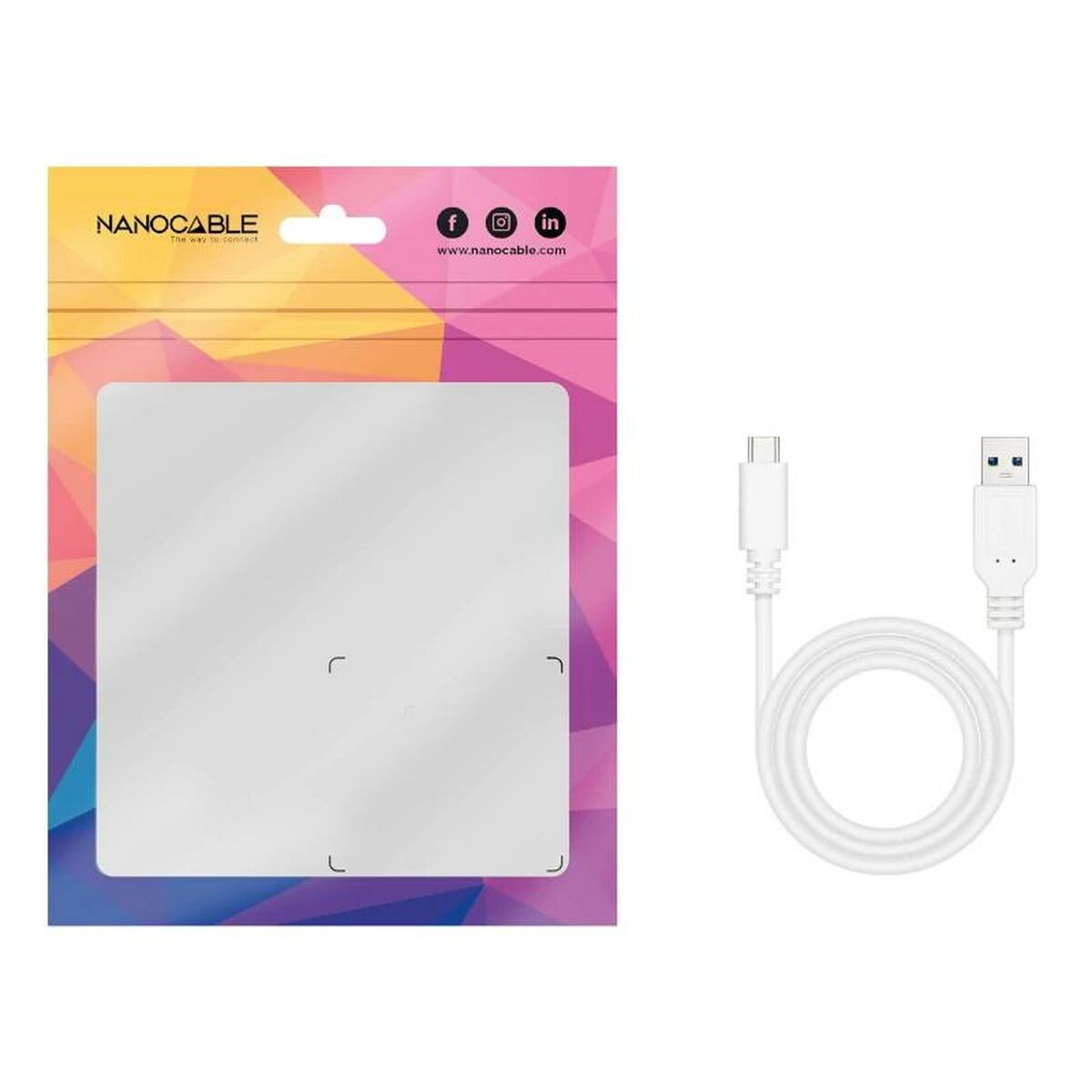 Универсальный кабель USB-C-USB NANOCABLE 10.01.4001-W Белый 1 m (1 штук)-4