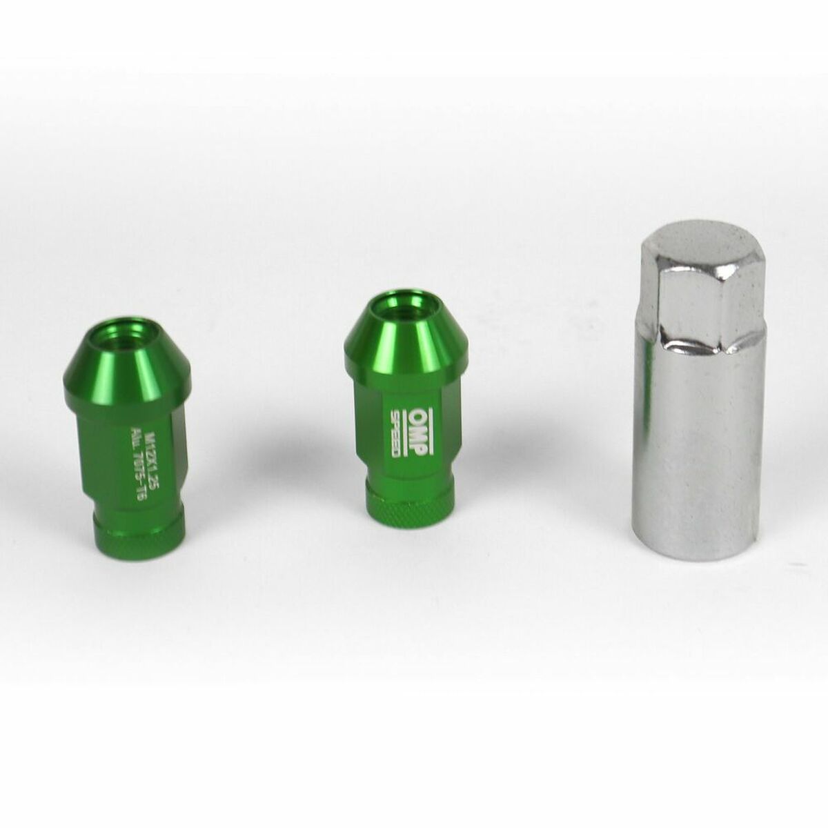 Set Гайки OMP ELE20026 40 mm M12 x 1,25 20 uds Зеленый (Пересмотрено A+)-3