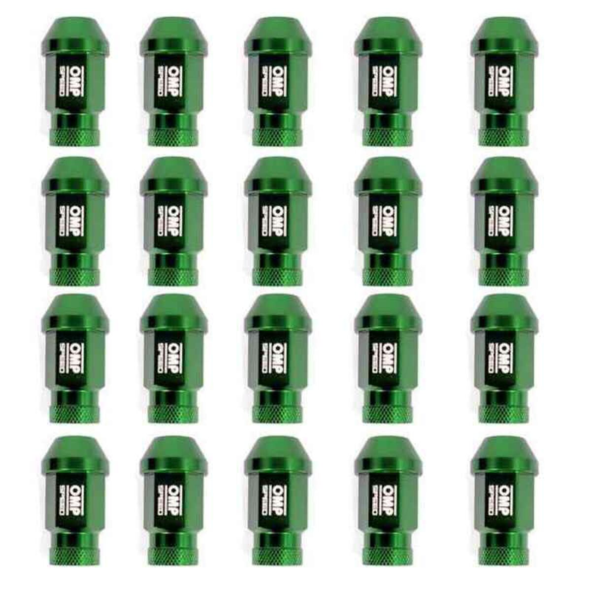 Set Гайки OMP ELE20026 40 mm M12 x 1,25 20 uds Зеленый (Пересмотрено A+)-4