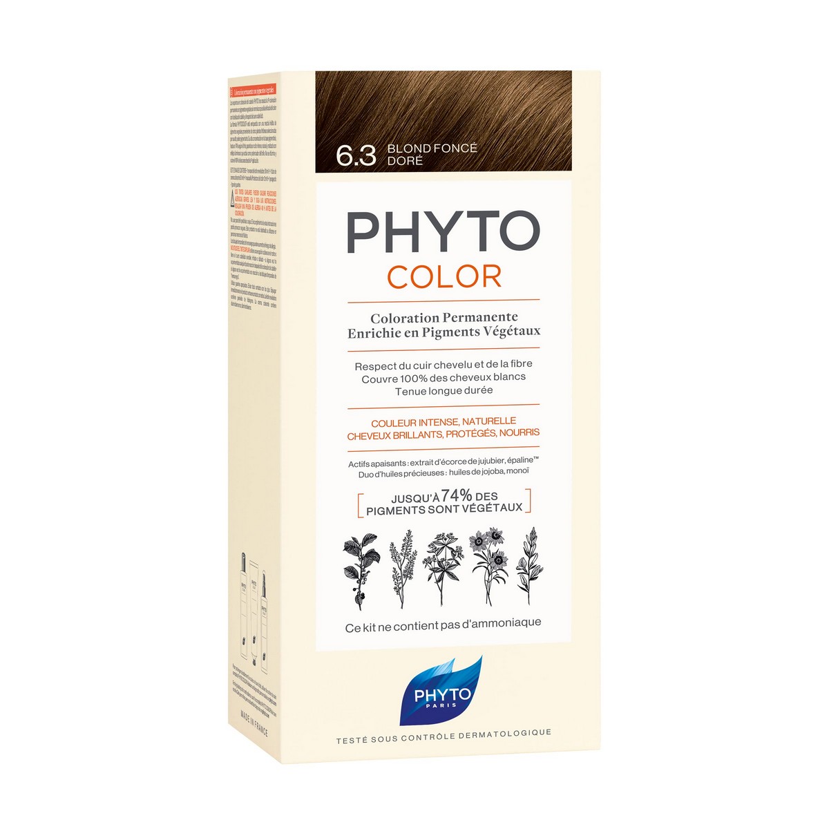 Tinta permanente Phyto Paris Phytocolor 6.3-rubio oscar dorado Nº6.3-rubio oscar dorado