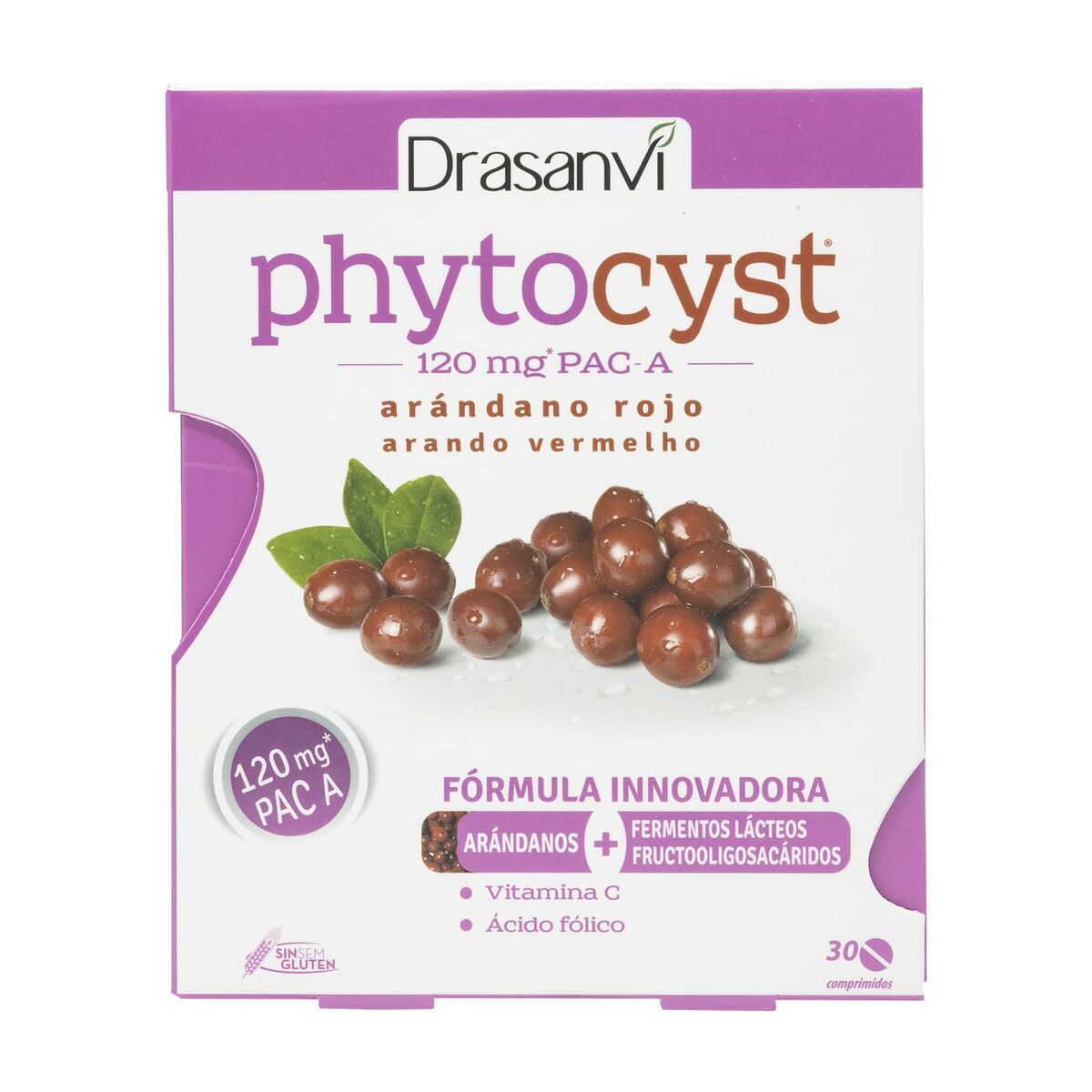 Тамак-аш кошумчасы Drasanvi Phytocyst Кызыл клюква 30 даана-2