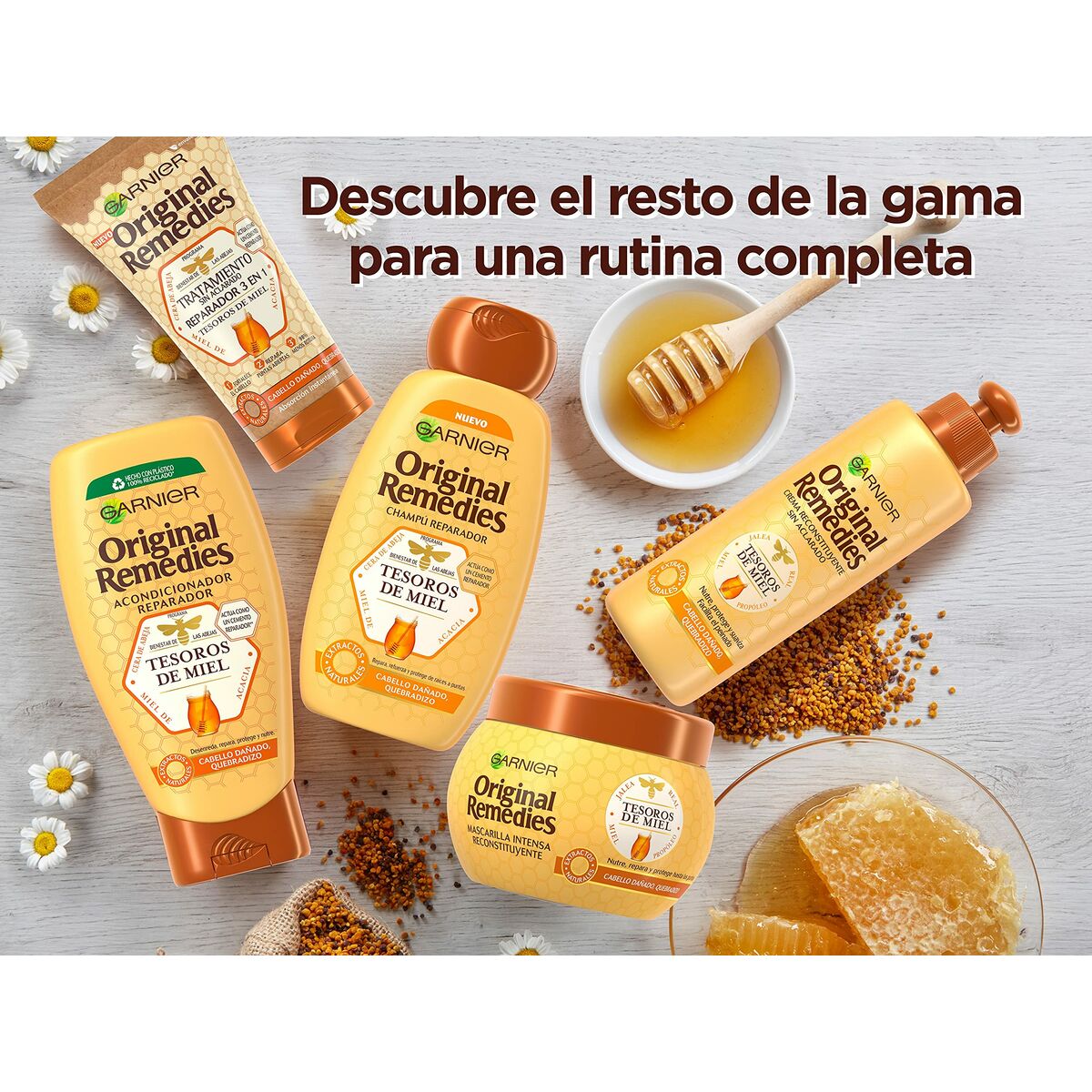 Восстанавливающий крем, не требующий смывки Garnier Original  Remedies Tesoros de Miel  3-в-1 (150 ml)-4