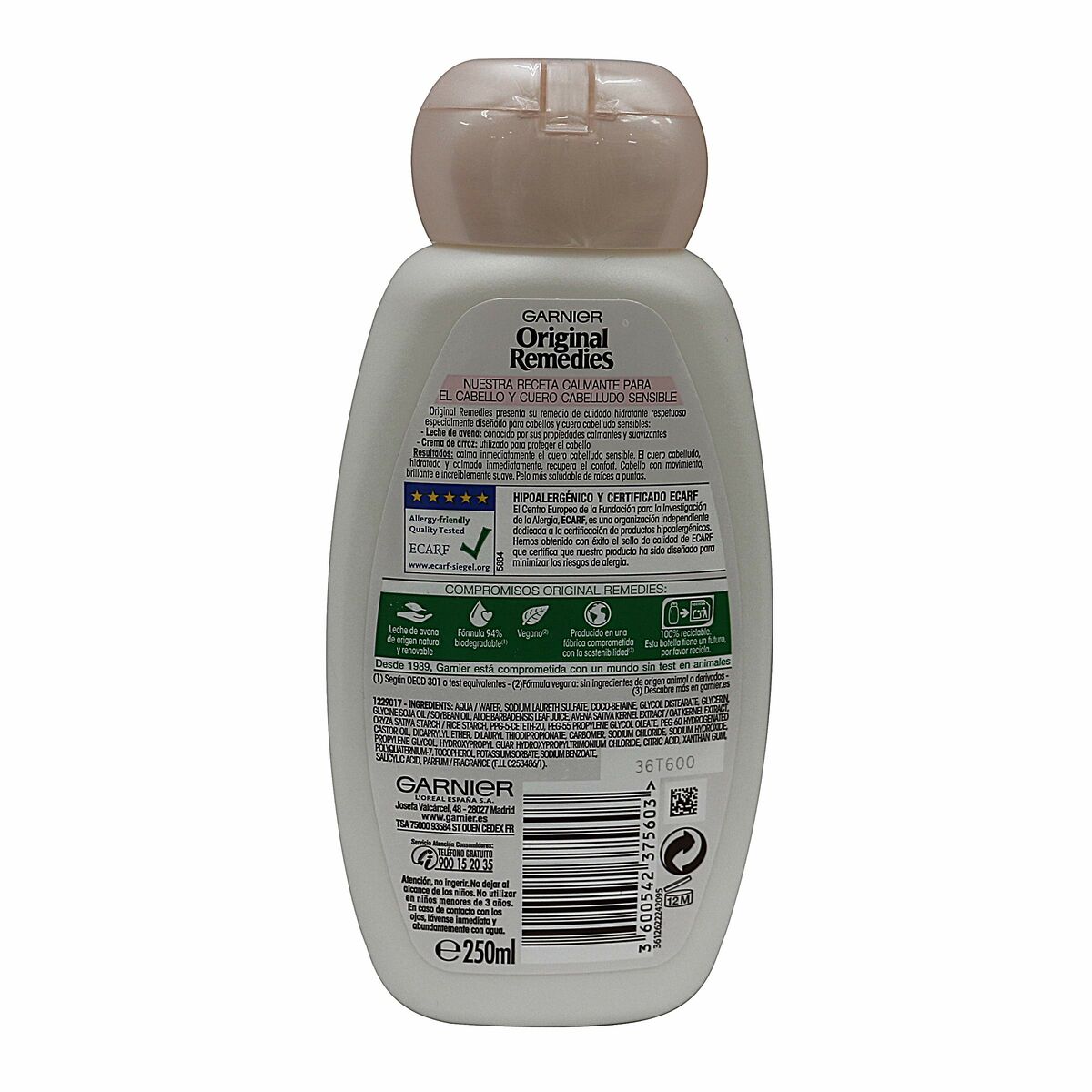 Увлажняющий шампунь Garnier Original Remedies Овес 250 ml-2
