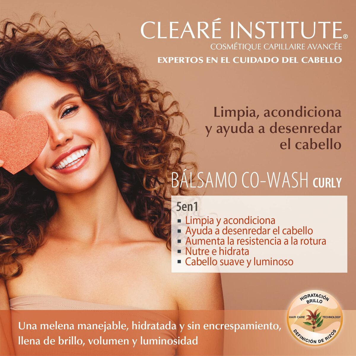 Жидкость для выраженных локонов Clearé Institute Wash Curly 300 ml-2