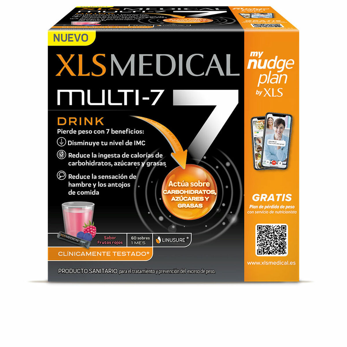 Çırpılmış XLS Medical Multi-7 Meyveleri 60 parça