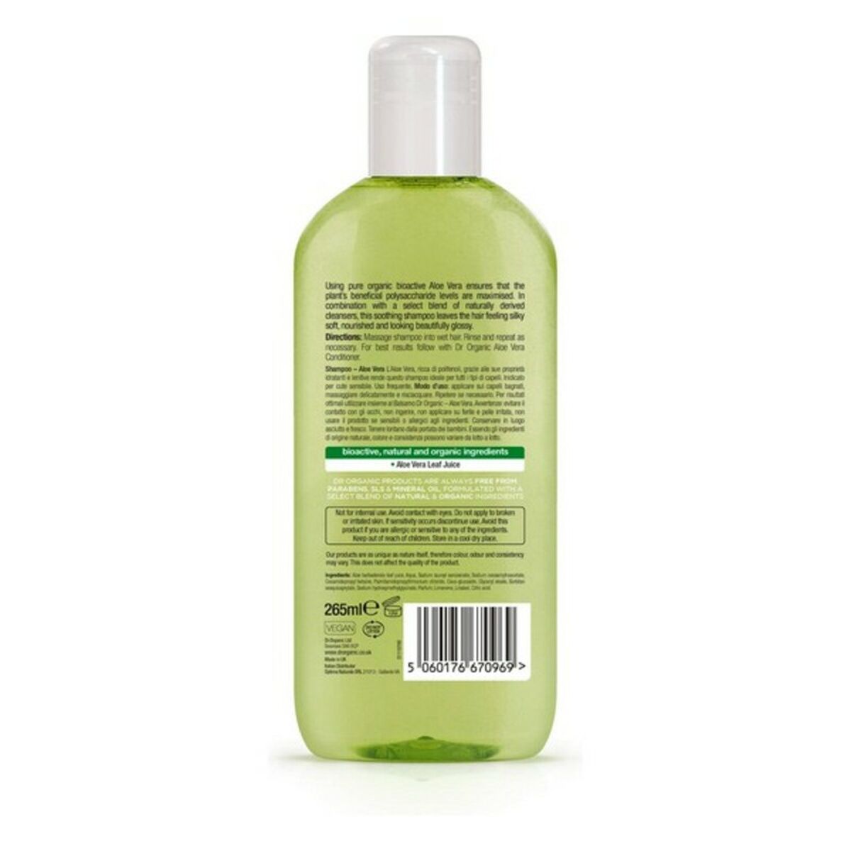 Шампунь Aloe Vera Dr.Organic 5060176670969 Алоэ Вера 265 ml-2