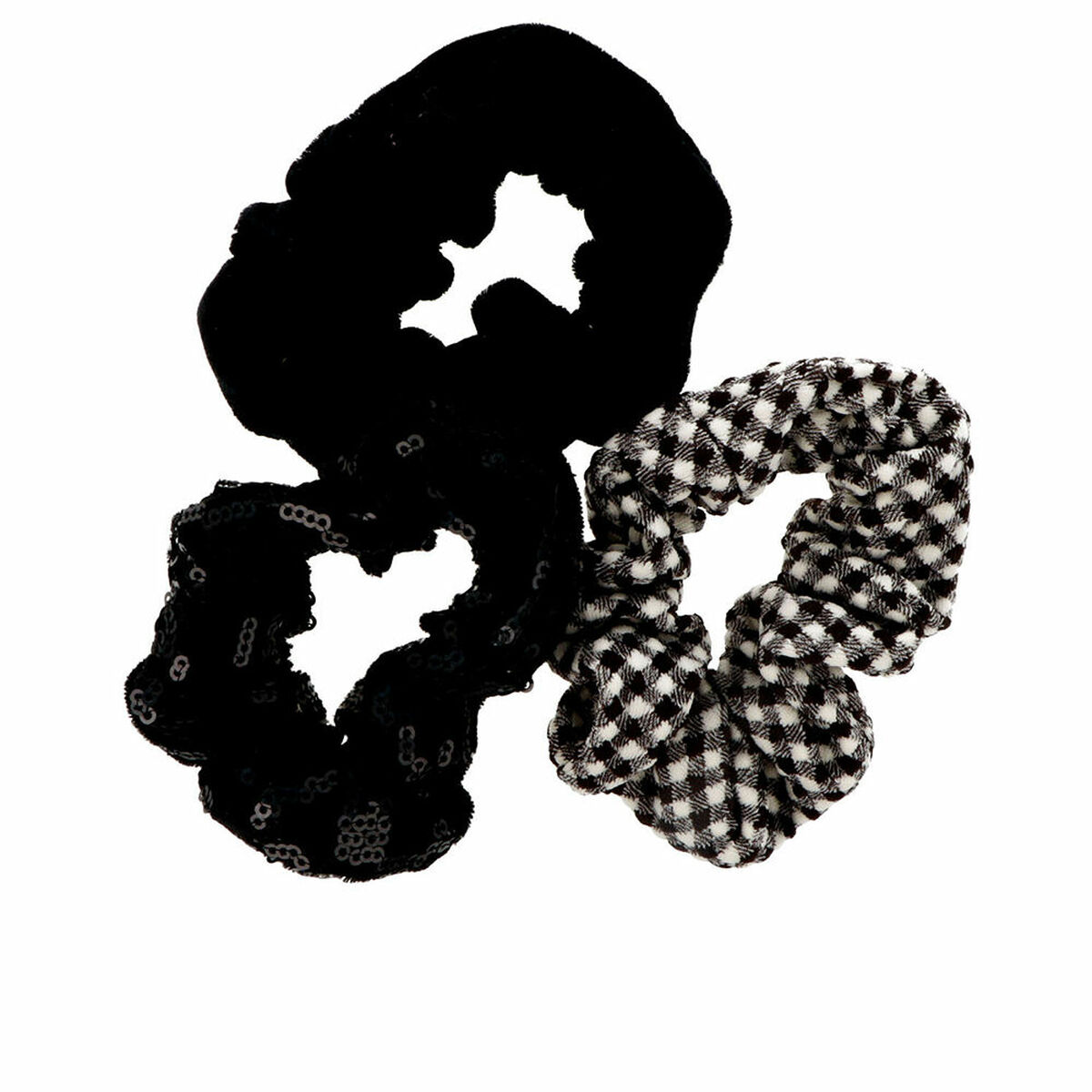 Elastici per capelli Inca Nero (3 Oggetti)